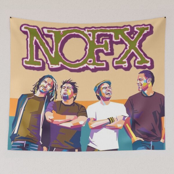 Item preview, NOFX Punk Music Original Custom Vintage Music Band Tee Unique Poster Wall Art designed and sold by Cool Robot Bro..