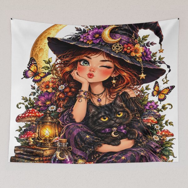Item preview, Cute halloween witch designed and sold by urbanshop7.