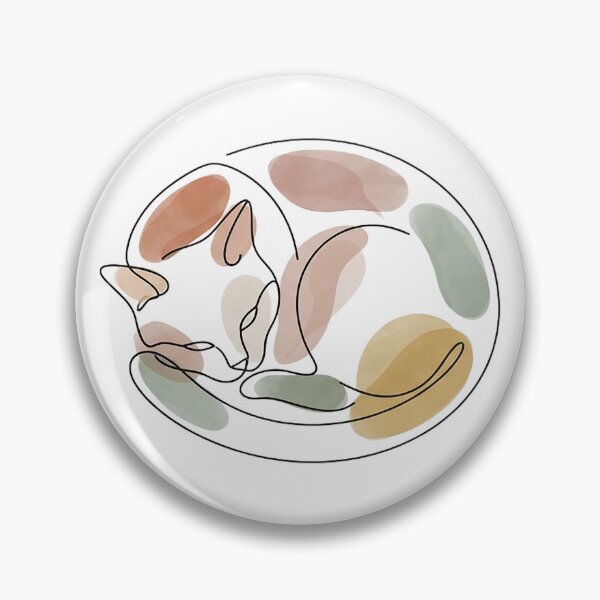 Item preview, Abstract Sleeping Cat - Minimalist Line Art & Boho designed and sold by The Red Lime.