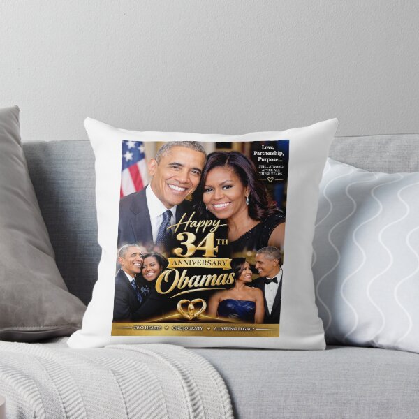 Item preview, Michelle Obama - Barack Obama - Obamas - Happy 34th Anniversary - Love, Partnership, Purpose... Stil designed and sold by ArtSantosv.