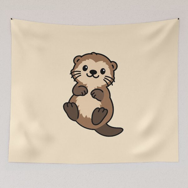 Item preview, Cute Cartoon Sea Otter designed and sold by WildlifeDoodle.