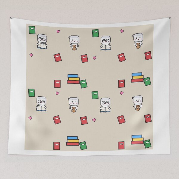 Item preview, Just One More Chapter - Cute Bookworm Marshmallow Pip Reading designed and sold by BiMood.