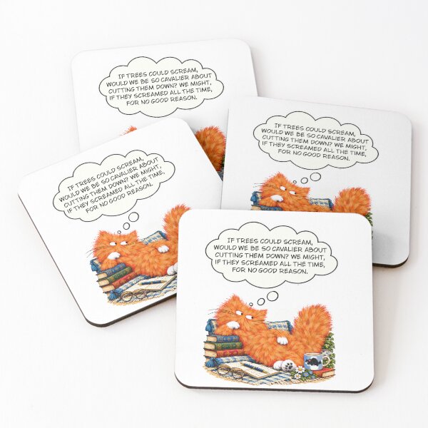 Item preview, Funny Cat Quote – Philosopher Cat Trees designed and sold by TrueWoven Studio.
