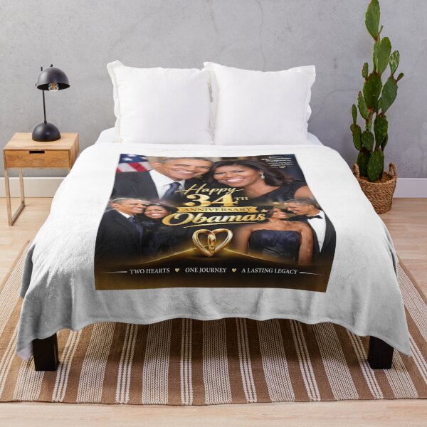 Artikelvorschau, Michelle Obama – Barack Obama – Alles Gute zum 34. Hochzeitstag, Obamas! entworfen und verkauft von ArtSantosv.