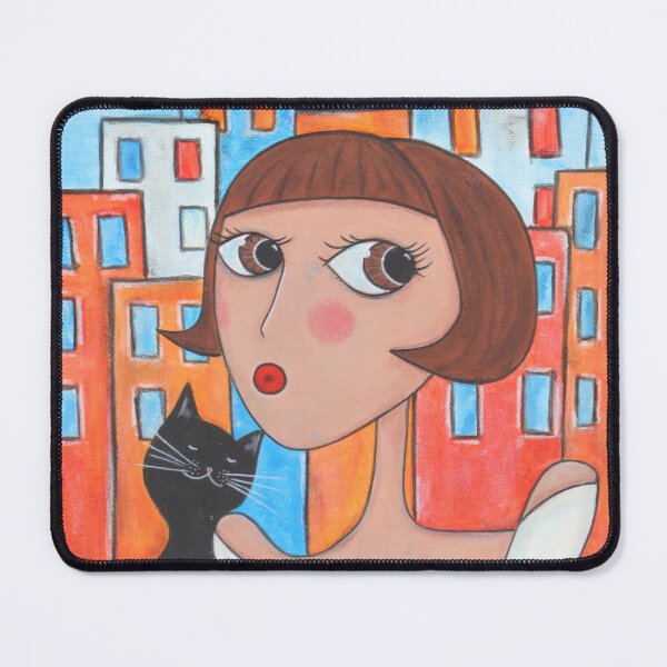 Item preview, Brunette Girl And Cat designed and sold by Diarta.