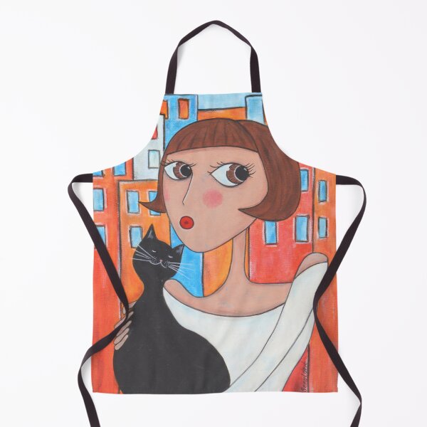 Item preview, Brunette Girl And Cat designed and sold by Diarta.