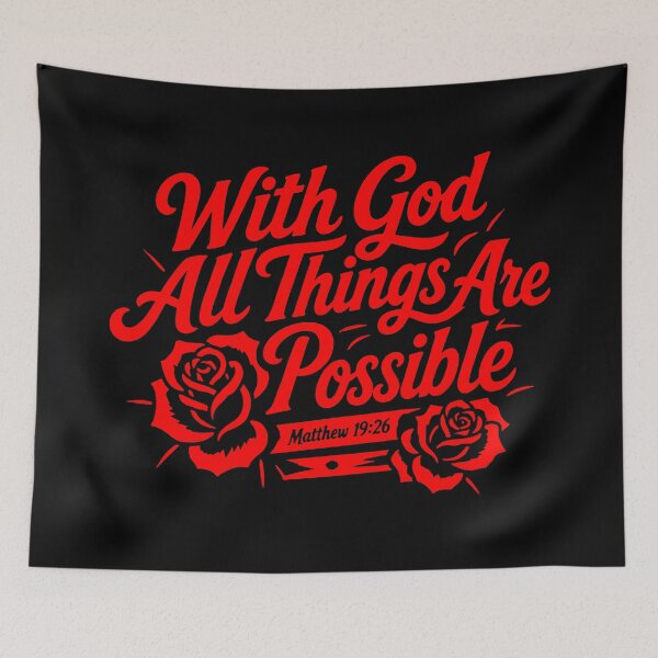 Item preview, Matthew 19:26 With God All Things Are Possible designed and sold by plushism.
