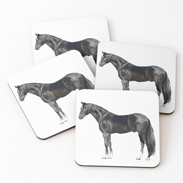 Item preview, Black Warmblood Horse – Equestrian Art designed and sold by TrueWoven Studio.