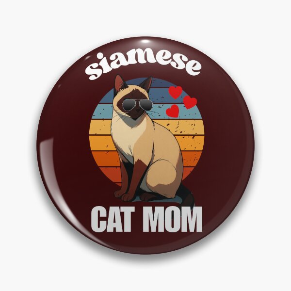 Item preview, Copy of Retro Siamese Cat Mom with Sunglasses - Vintage Sun Sunset designed and sold by Fateh-Kro ⭐⭐⭐⭐⭐.