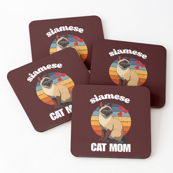 Item preview, Copy of Retro Siamese Cat Mom with Sunglasses - Vintage Sun Sunset designed and sold by Fateh-Kro ⭐⭐⭐⭐⭐.