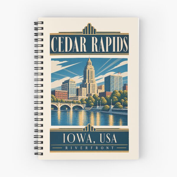 Item preview, Cedar Rapids, Iowa, USA [Art Deco Illustration] designed and sold by elektronen.