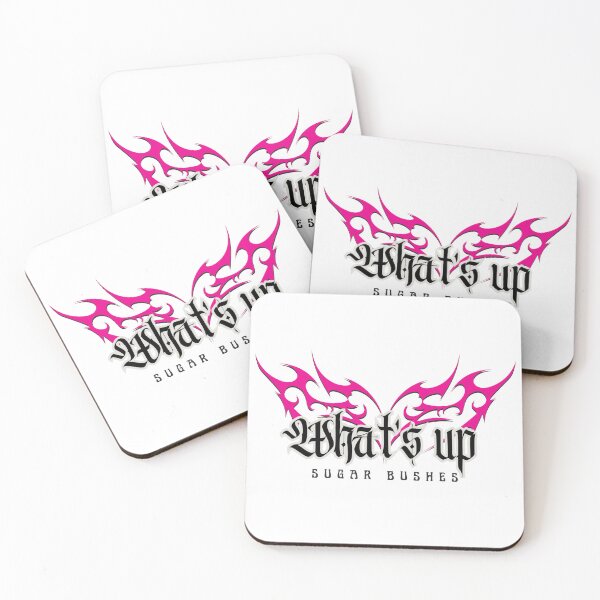 Item preview, What's Up Sticker | Gothic Blackletter Typography | Pink Tribal Flame Y2K Alternative Design designed and sold by FIGGITY FERN.