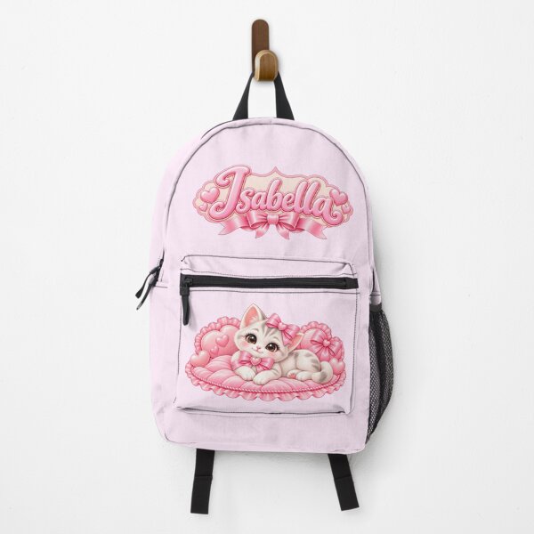 Item preview, Isabella Little Princess Kitty – Cute Pink Personalized Kids Backpack designed and sold by HO•Designs.