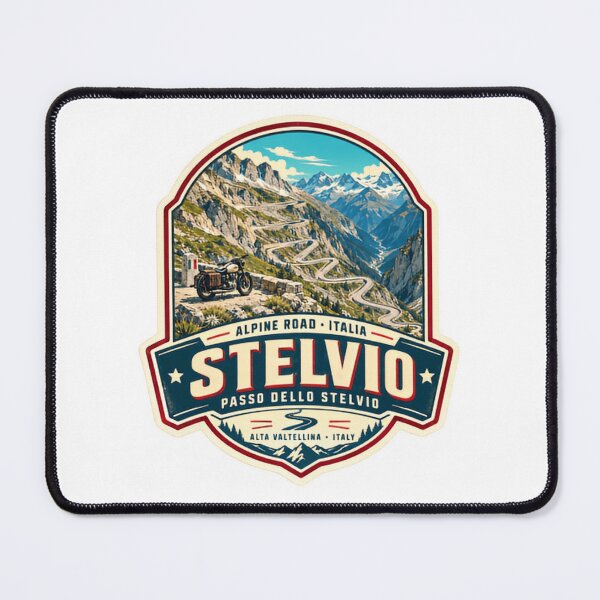 Item preview, Alpine Road Italia Stelvio Passo Dello Stelvio Motorcycle Rider designed and sold by ManilStuck237.