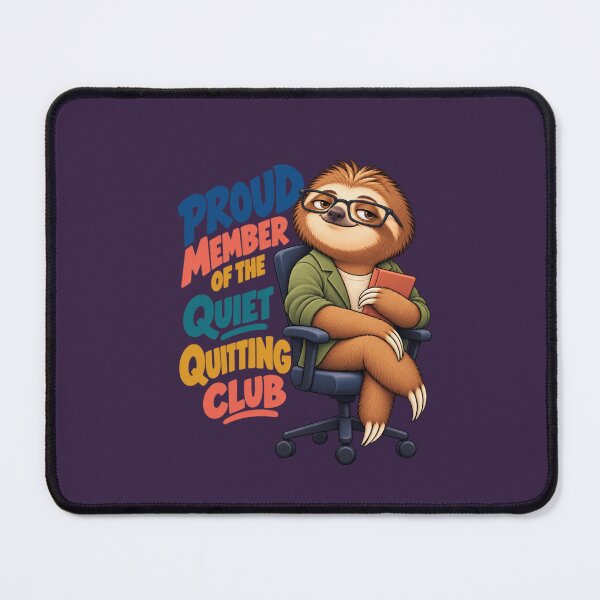 Item preview, Quiet Quitting Club Funny Sloth Office Humor designed and sold by PunchDrop.