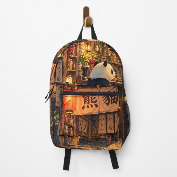 Item preview, Cozy Panda Noodle Shop – Anime Night Market designed and sold by Curio Meridian.