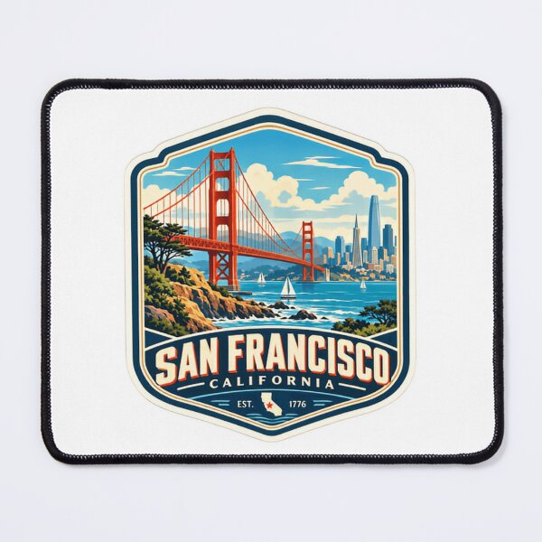 Item preview, San Francisco California Est 1776 Golden Gate Bridge City Landmark Travel designed and sold by ManilStuck237.