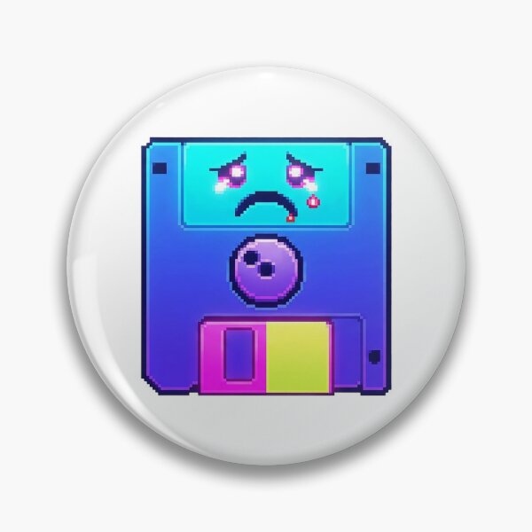 Item preview, Sad Floppy Disk - Retro Tech Nostalgia & Vaporwave designed and sold by The Red Lime.