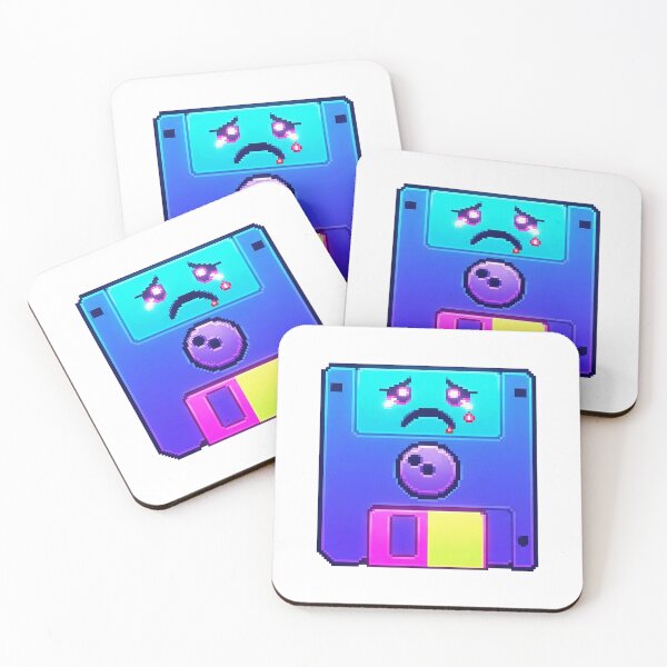 Item preview, Sad Floppy Disk - Retro Tech Nostalgia & Vaporwave designed and sold by The Red Lime.