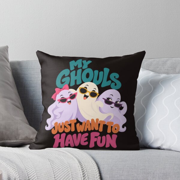 Item preview, My Ghouls Just Want to Have Fun Halloween Ghosts designed and sold by PunchDrop.