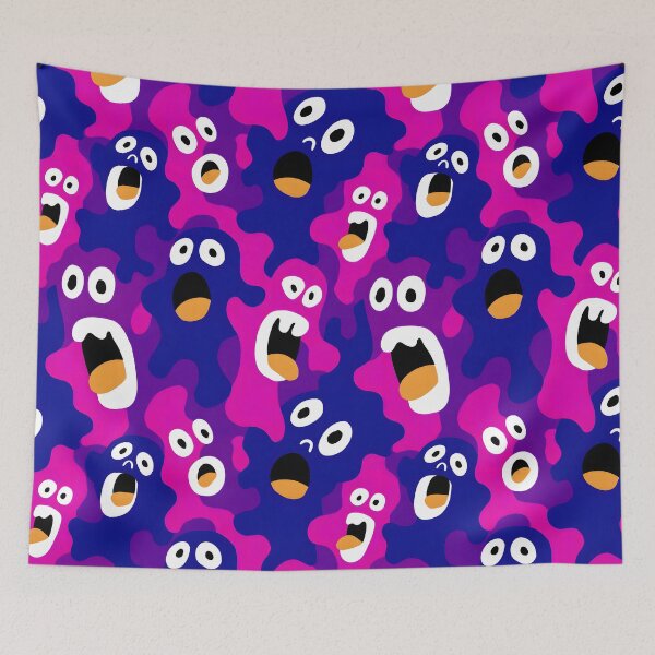 Item preview, Funny Purple Ghosts Vintage 70s Halloween designed and sold by SecretDicer.
