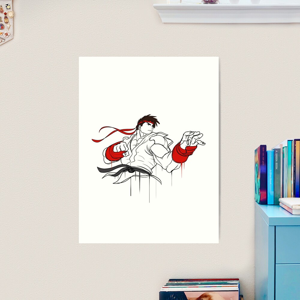 street fighter ryu fan art by me  Art Board Print for Sale by