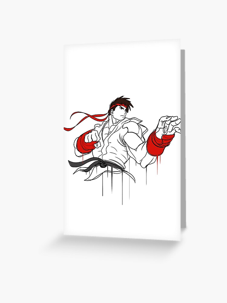 street fighter ryu fan art by me  Greeting Card for Sale by KIRART