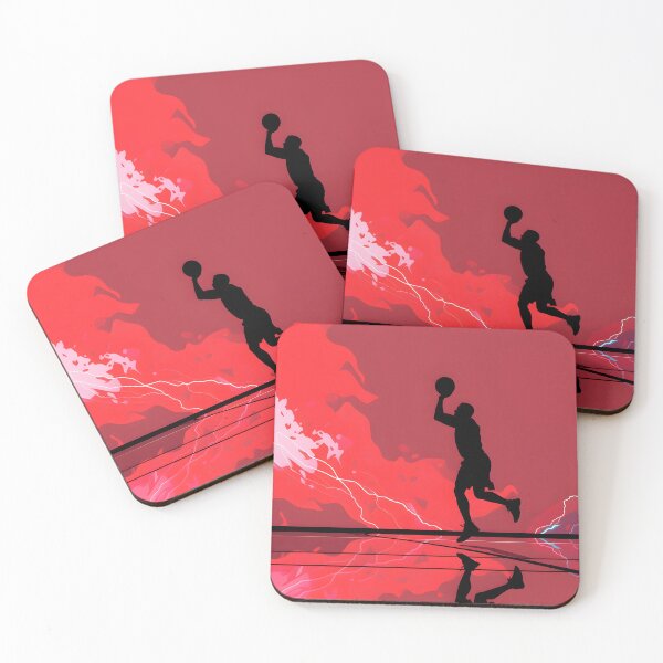 Item preview, Electric Basketball Player Silhouette Lightning Slam Dunk designed and sold by Daniela`s shop.