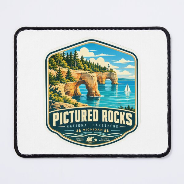 Item preview, Pictured Rocks National Lakeshore Michigan Travel Nature Outdoor Adventure designed and sold by ManilStuck237.