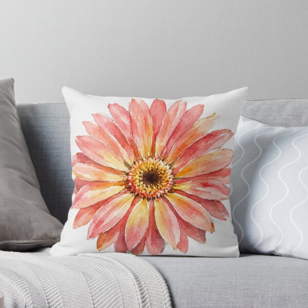 Item preview, Colorful gerbera flower drawing for minimalists designed and sold by BiteMyLine.