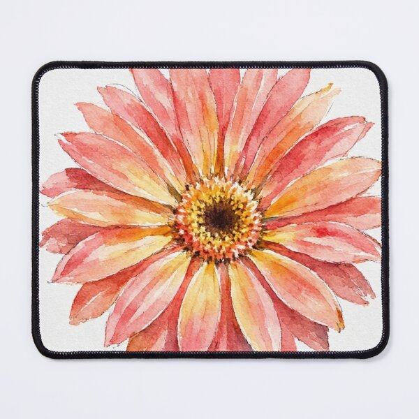 Item preview, Colorful gerbera flower drawing for minimalists designed and sold by BiteMyLine.