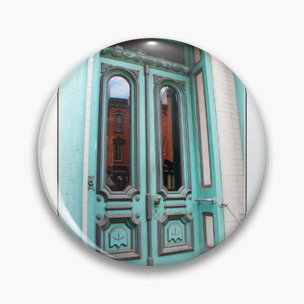 Item preview, Jim Thorpe, Pennsylvania, July 27, 2011, Deep Teal, Mint Green Doors, Arched Glass Windows designed and sold by AMacGPhilly.