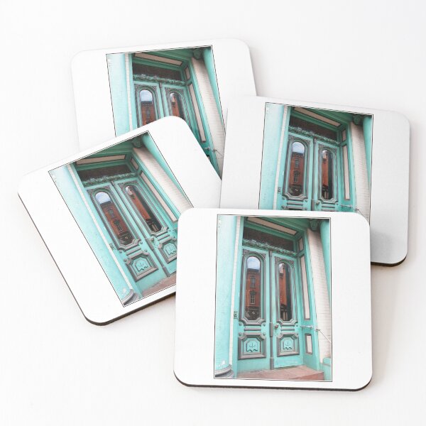 Item preview, Jim Thorpe, Pennsylvania, July 27, 2011, Deep Teal, Mint Green Doors, Arched Glass Windows designed and sold by AMacGPhilly.