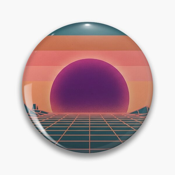 Item preview, Synthwave Sunset - Retro 80s Vaporwave Grid Art designed and sold by The Red Lime.