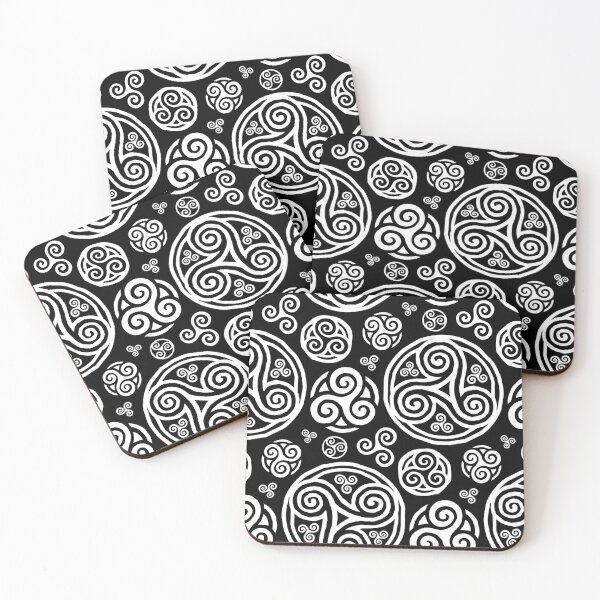 Item preview, Triskels blancos sobre negro designed and sold by Art of Sun.
