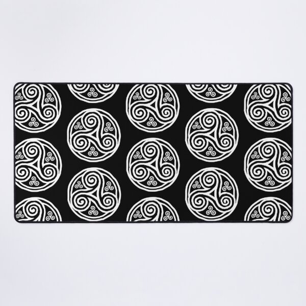 Item preview, White triskels on black designed and sold by Art of Sun.