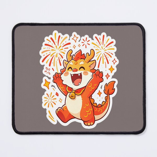 Item preview, Cheerful Dragon with Fireworks designed and sold by BladiWChampion.