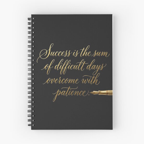 Item preview, Success Is The Sum Of Difficult Days Gold Lettering Quote designed and sold by Midnight Gilded.