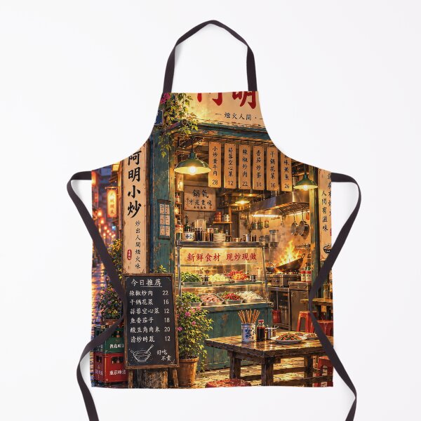 Item preview, Cozy Chinese Street Food Stall at Night designed and sold by Curio Meridian.