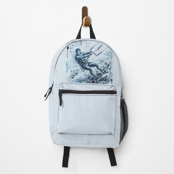 Item preview, Kitesurfing Blue Ink Sketch Graffiti Urban Splatter Kitesurfer Graphic designed and sold by KiwiRider.