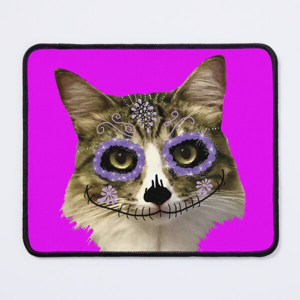Item preview, Dia de los Muertos Face Painted Maine Coon boy designed and sold by StudioTanoshiiNeko.