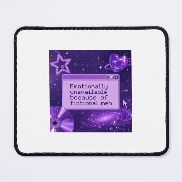Item preview, Emotionally Unavailable Because of Fictional Men | Y2K designed and sold by Cosmic train.