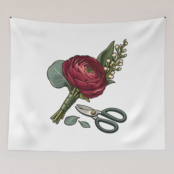 Item preview, Wedding Florist Boutonniere Making Art designed and sold by Philippa Shop.