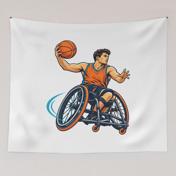 Item preview, Wheelchair Basketball Fast Break Graphic designed and sold by Philippa Shop.