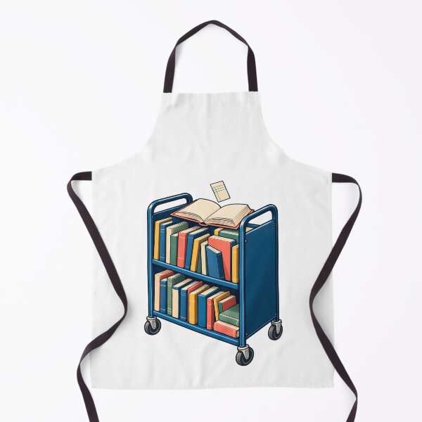 Item preview, Librarian Book Return Cart Illustration designed and sold by Philippa Shop.