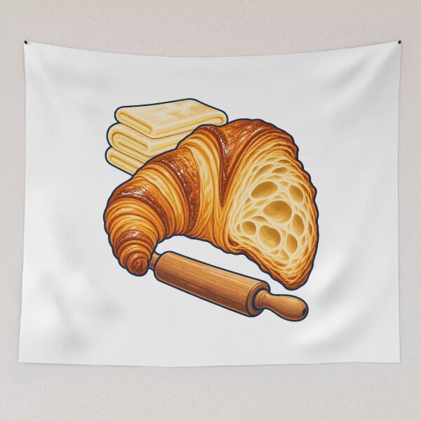 Item preview, Laminated Croissant Pastry Chef Graphic designed and sold by Philippa Shop.