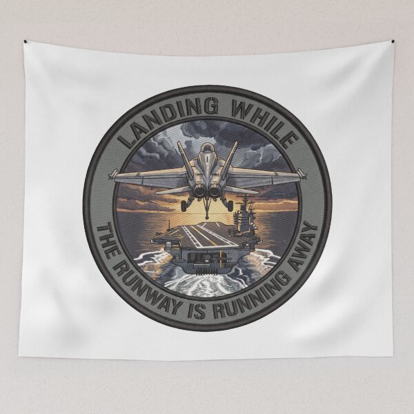 Item preview, Runway Is Running Away F-18 Naval Aviation Design designed and sold by ArtDreams92.