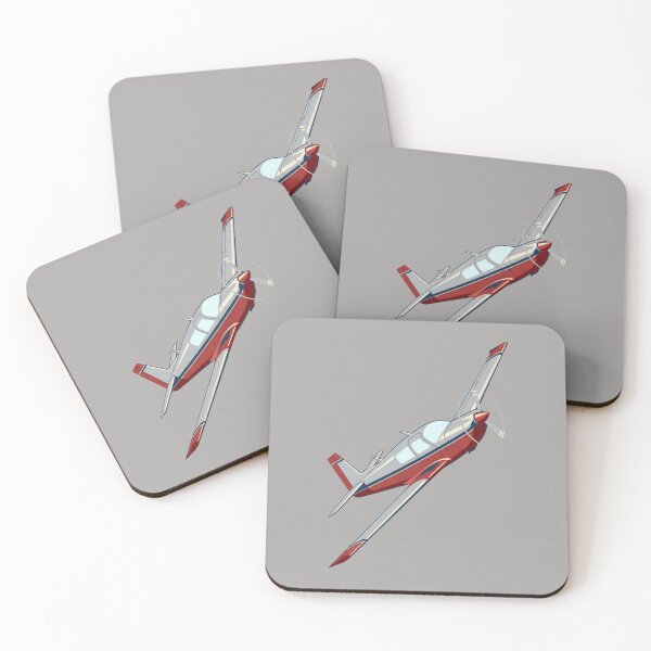 Item preview, Retro Moony M20R Airplane Illustration designed and sold by Museum Of Non-Existing Art.