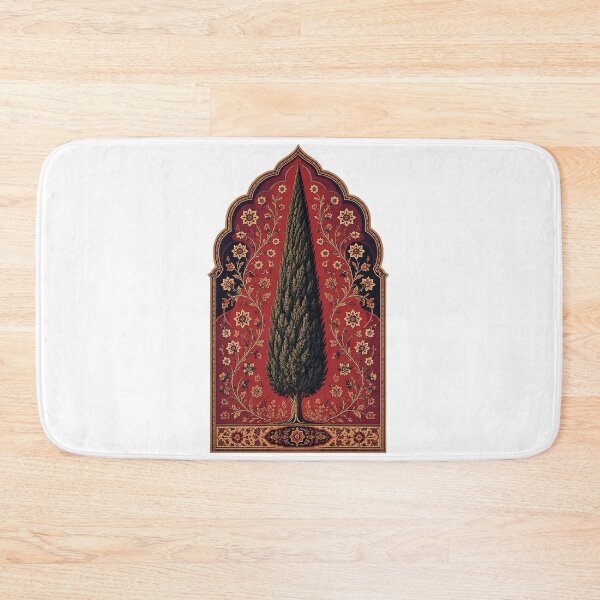 Item preview, Persian Rug Cypress Tree in Red Floral Arch designed and sold by aliyehc.