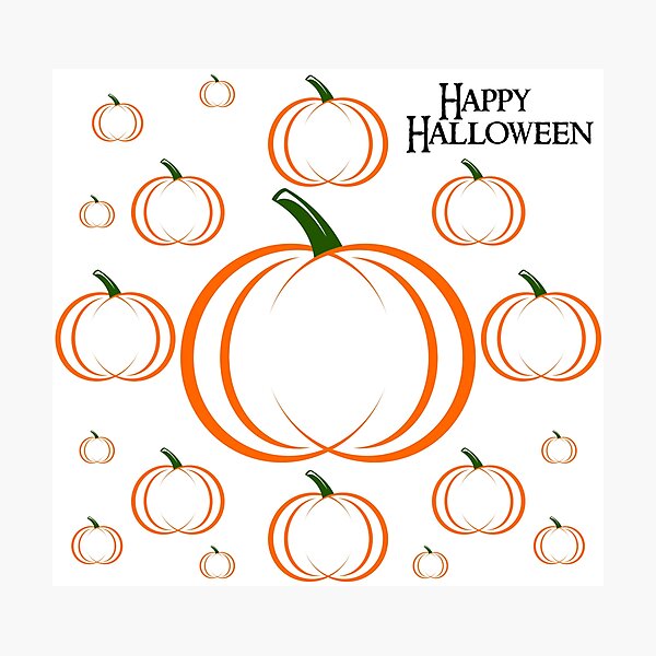 Item preview, Happy Halloween Pumpkins (Black Text) designed and sold by Risa-C.